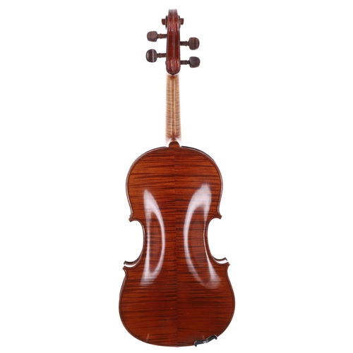 2452 - Good French violin by and labelled Lutherie Artistique, Albert Deblaye, Luthier, An 1946 and signed ... 