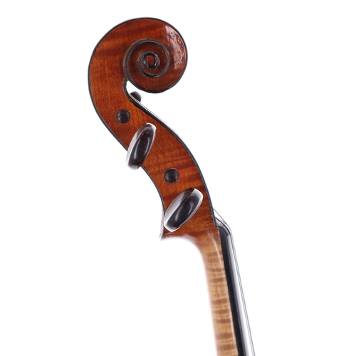 2452 - Good French violin by and labelled Lutherie Artistique, Albert Deblaye, Luthier, An 1946 and signed ... 