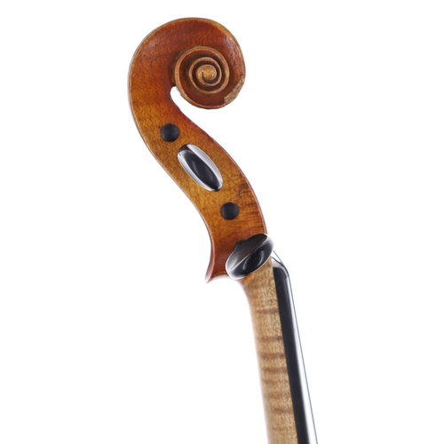 2458 - Early 20th century German Maggini copy violin, 14 1/8