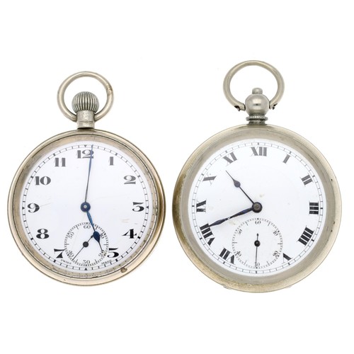 139 - Two nickel cased lever pocket watches (2)