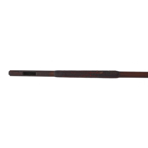 2240 - French violin bow stick by and stamped F. Voirin á Paris, the stick round, 34gm (at fault)... 