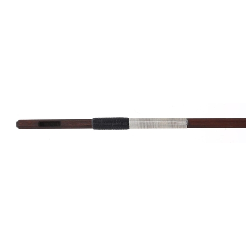 2241 - French violin bow stick by and stamped F.N. Voirin á Paris, the stick octagonal, 40gm (at fault)... 