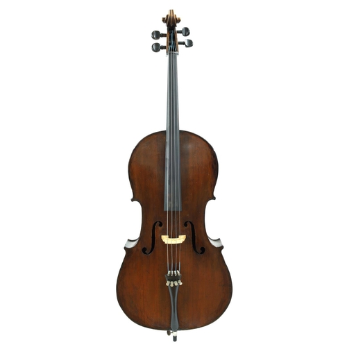 2508 - 19th century German violoncello with restorations, 30