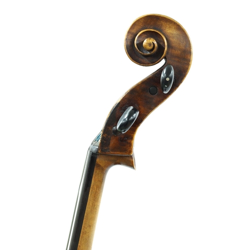 2508 - 19th century German violoncello with restorations, 30