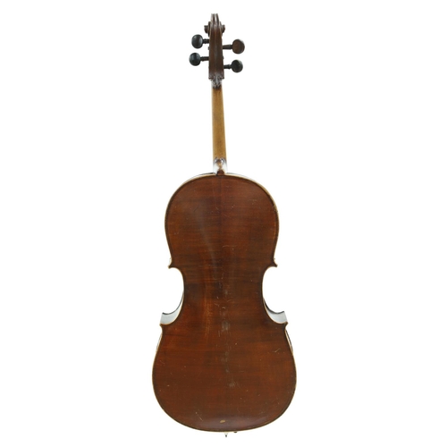 2510 - Half size German violoncello, 27 3/4