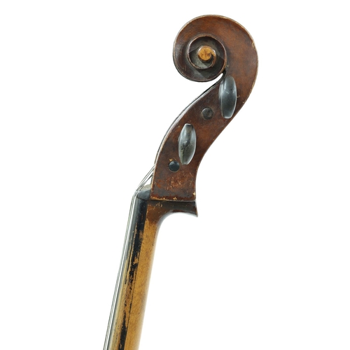 2510 - Half size German violoncello, 27 3/4