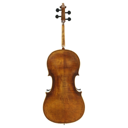 2514 - Good German violoncello by and labelled Nach Michael Potscher, Musikalischer Instrumenten Mache, Aus... 