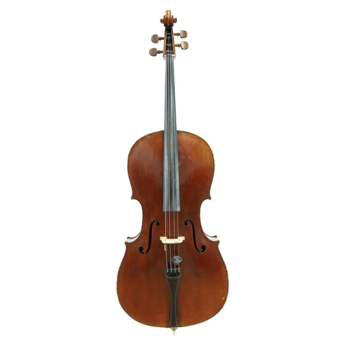 2517 - Neuner & Hornsteiner violoncello circa 1890, labelled F.J. Field, January 97, the two piece back... 