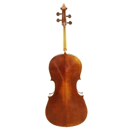 2517 - Neuner & Hornsteiner violoncello circa 1890, labelled F.J. Field, January 97, the two piece back... 