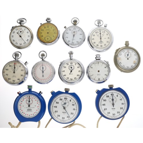 147 - Quantity of pocket stopwatches/timers principally for repair to include Smiths, Leonidas, Sekonda, W... 