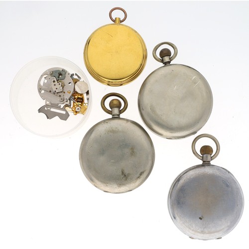 164 - Two Limit No. 2 lever nickel cased pocket watches for repair (one lacking glass and subsidiary hand)... 