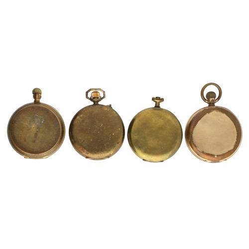 165 - American Waltham 'Bond St.' gold plated lever pocket watch for repair (lacking movement wheel, glass... 