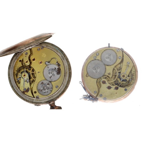 177 - International Watch Co. (IWC) silver (0.800) lever pocket watch for repair, the movement stamped 'IW... 