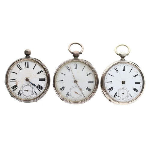 178 - Two American Waltham silver lever engine turned pocket watches for repair (one lacking glass and bow... 