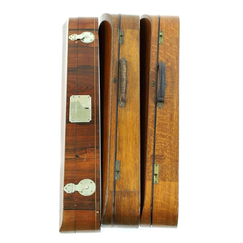 2046 - Two good similar oak violin cases inscribed W.E. Hill & Sons, Violin Makers, 140, New Bond St., ... 