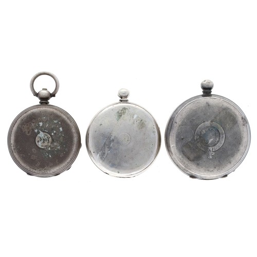 181 - Silver lever engine turned pocket watch for repair (lacking glass, hands and bow); together with a w... 