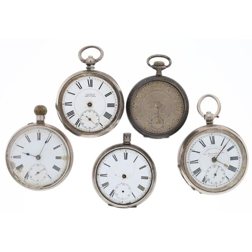 187 - Silver engine turned pocket watch for repair, the dial signed 'J.G. Graves, Sheffield, The Midland L... 