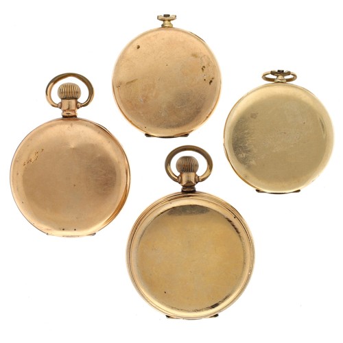 198 - American Waltham gold plated lever pocket watch for repair, Dennison Star case, 51mm; together with ... 