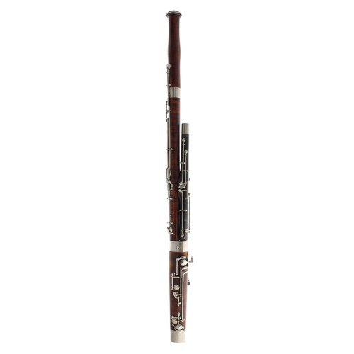 1855 - Good Heckel nickel plated bassoon, ser. no. 4798, with all joints stamped Heckel, Biebrich, with two... 