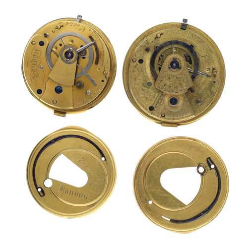 201 - Barwise, London - fusee duplex pocket watch movement for repair, no. 8634, with signed and numbered ... 