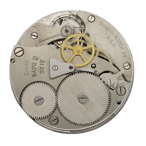 208 - Bulova Watch Co. A.F.U.S Army Type A-II 8 days movement, cal. 21 AE, no. 31412, with black dial... 