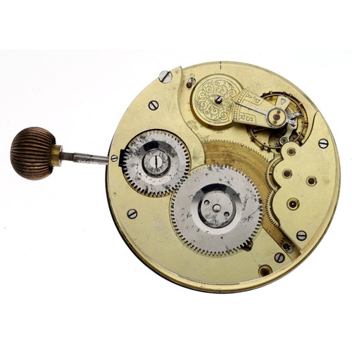 210 - Omega 8 days Goliath pocket watch movement for repair, with enamel dial