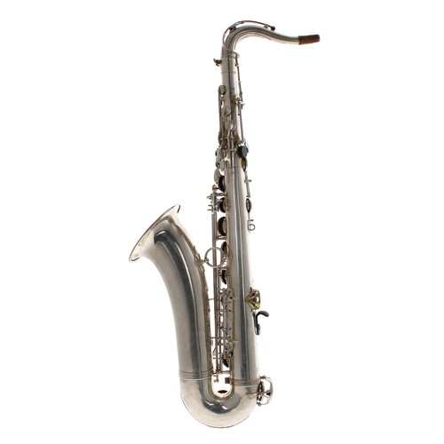 1872 - Good Selmer Mark VI silver plated tenor saxophone, stamped Henri Selmer Paris, Made in France, ser. ... 