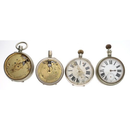 192 - Four Goliath nickel cased pocket watches for repair/spares (4)