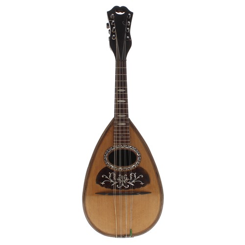 1565 - Antique Neapolitan mandolin by and labelled Giuseppe Venzana & Co...Napoli and signed on the lab... 