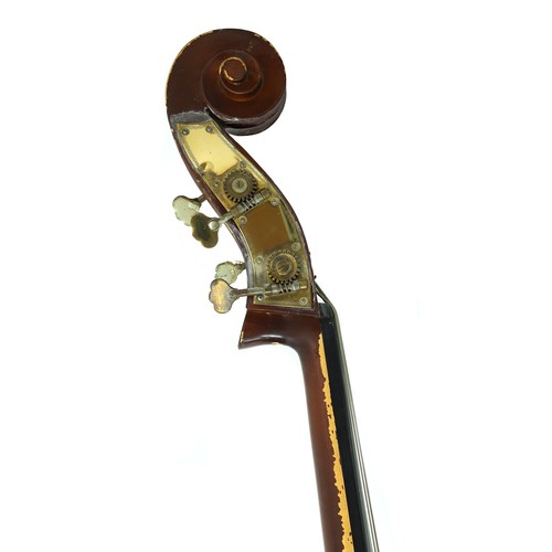 2518 - German double bass labelled Eberhard Meinel..., back length 45 1/2