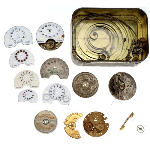 238 - Two Hebdomas 8 days pocket watch movements for repair/spares; together with a Hebdomas Patent 8 days... 