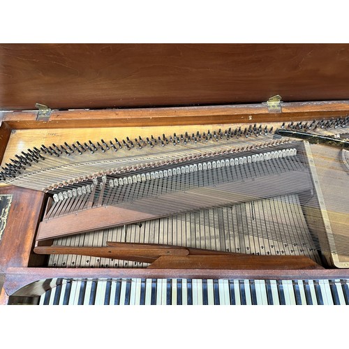 1548 - Mahogany and rosewood crossbanded square piano by John Broadwood & Sons circa 1820, the rosewood... 