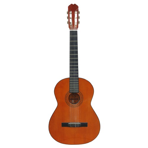 1567 - Almeria Spanish guitar; also an early 20th century half size violin, 12 5/8