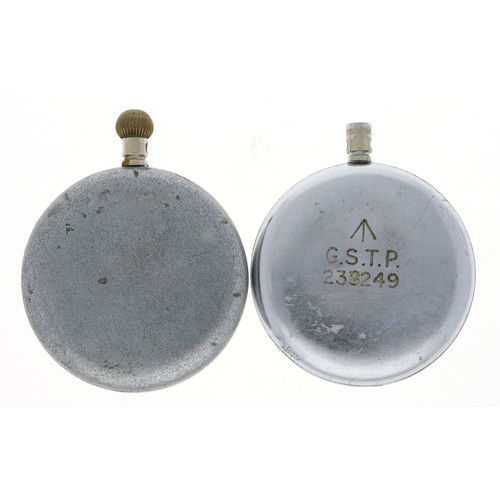 368 - Two Doxa WWII British Military Army issue nickel cased lever pocket watches for repair (2)... 