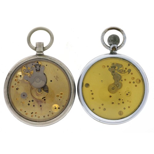 371 - Jaeger-LeCoultre WWII British Military Army issue nickel cased lever pocket watch, signed cal. 467/2... 