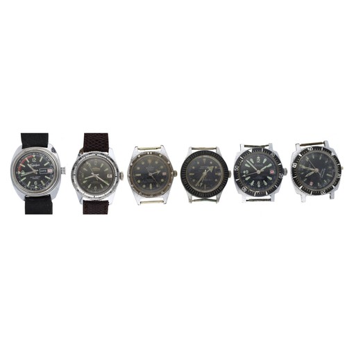 408 - Stentor 5ATM Diver's wristwatch for repair; together with a Trafalgar 5ATM Diver's wristwatch for re... 