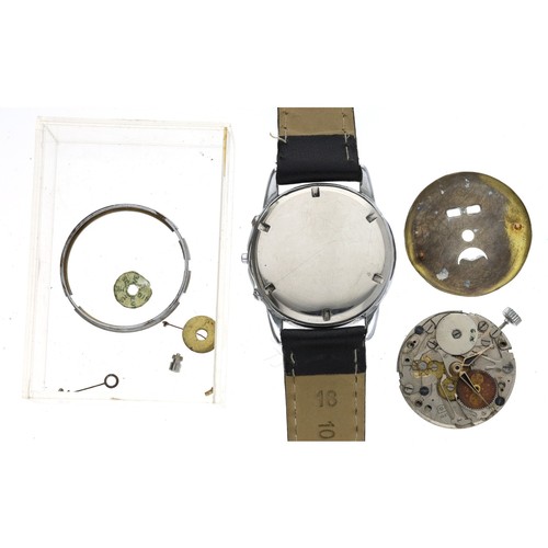 415 - Baume & Mercier calendar moon phase wristwatch for assembly/repair, signed movement and case, mo... 