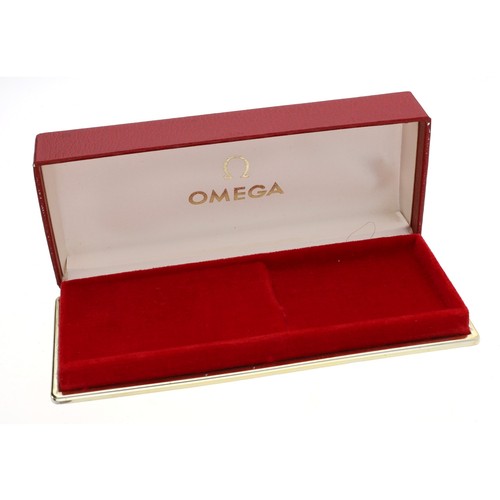 419 - Omega watch box; together with a 'You and your Omega' booklet and Omega automatic cal. 1110-1111 boo... 