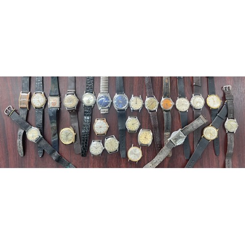 395 - Quantity of gentleman's wristwatches for repair (24)