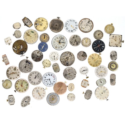 428 - Fifty assorted wristwatch movements