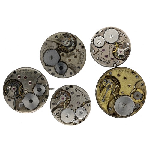 426 - Omega - Five Omega wristwatch movements