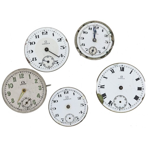 426 - Omega - Five Omega wristwatch movements