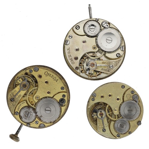 429 - Omega - Three Omega fob watch movements