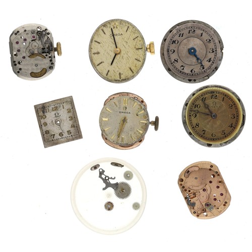 430 - Omega - Six ladies Omega wristwatch movements to include cal. 625, 244 (6)