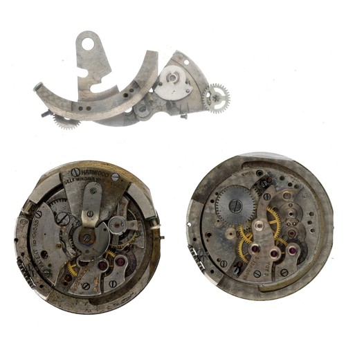 438 - Two Harwood Self Winding 'bumper' wristwatch movements for repair