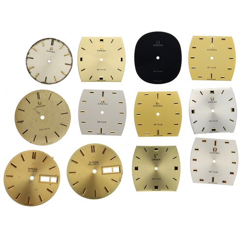 442 - Omega - Quantity of assorted wristwatch dials to include De Ville, Quartz, Geneve (12)... 