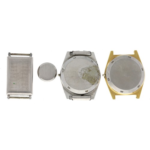 445 - Omega - Two Omega Genéve gentleman's wristwatch cases (one with faulty glass), reference no. 1660120... 