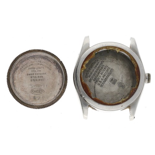 457 - Rolex - Rolex Oyster stainless steel wristwatch case, reference no. 2280 (glass at fault); together ... 