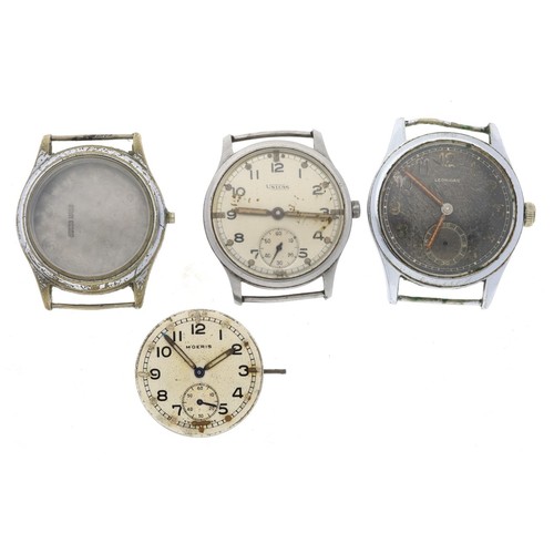 355 - Moeris WWII British Military Army issue mid-size nickel and stainless steel gentleman's wristwatch f... 