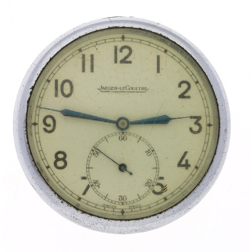 365 - Jaeger-LeCoultre Military nickel cased lever pocket watch, signed cal. 467/2 gilt frosted movement, ... 